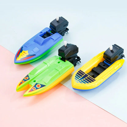 1pc Speed Boat Clockwork Toys Ship Wind Up Float In Water Kid Toys Classic Bathtub Shower Bath Toy for Children‘s Gift Boy Toys