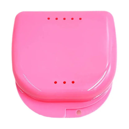 1x Denture Tray Box Dental Orthodontic Retainer Case Plastic Teeth Container False Teeth Protective Case For Storage Cleaning