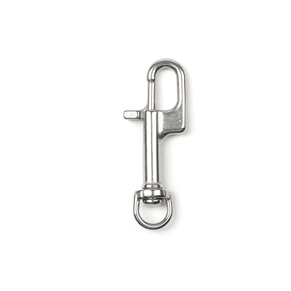 1PC 316 Stainless Steel Swivel Eye Bolt Spring Snap Hook Double Head Hook Marine Diving D Ring Snap Hooks With Swivel