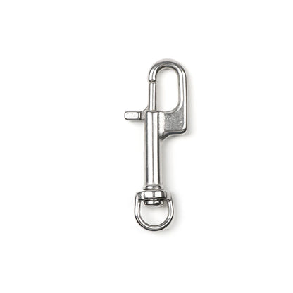 1PC 316 Stainless Steel Swivel Eye Bolt Spring Snap Hook Double Head Hook Marine Diving D Ring Snap Hooks With Swivel