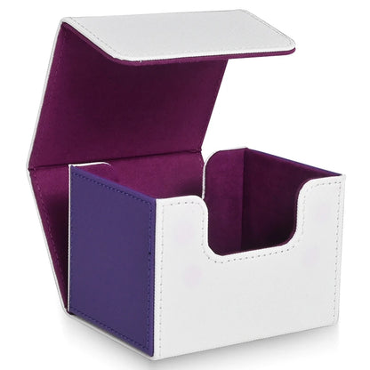 Card Deck Box,PU leather strong magnet card case, Holds 120+ Single Sleeved Cards,fits for Magic, Yugioh TCG cards