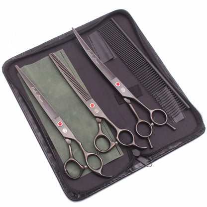 Dog Grooming Scissors Purple Dragon Stainless Gold Professional Dog Shears Scissors To Cut Dog Hair Pet Curved Shears Z3005A
