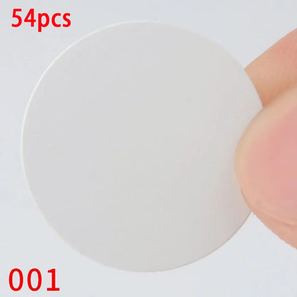 54Pcs/Set Wooden Furniture Self Adhesive Screw Cap Cover Hole Stickers Wood Craft Desk Cabinet Drawer Art Sticker Ornament