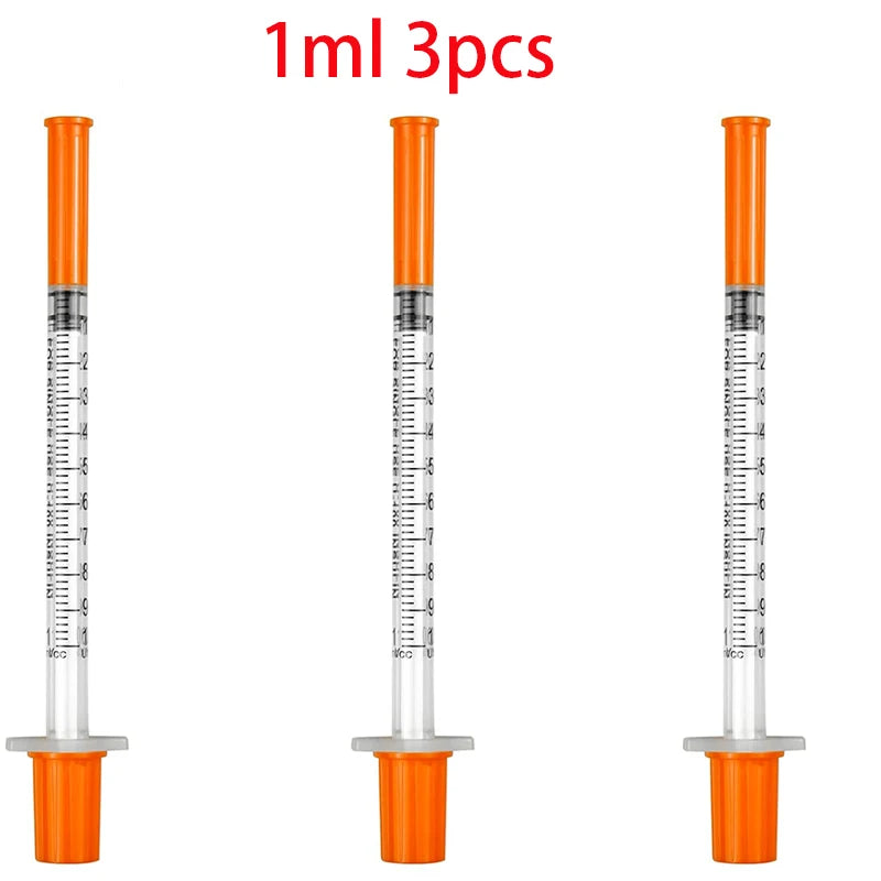 45pcs/20pcs/3pcs 0.5/1ml Disposable Veterinary Syringes with Needles for Pets and Farm Animals