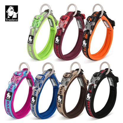 Truelove Pet Collar Nylon Reflective Sturdy Duraflex buckle Small Cat Large Dog Traveling running cross country walking TLC50121