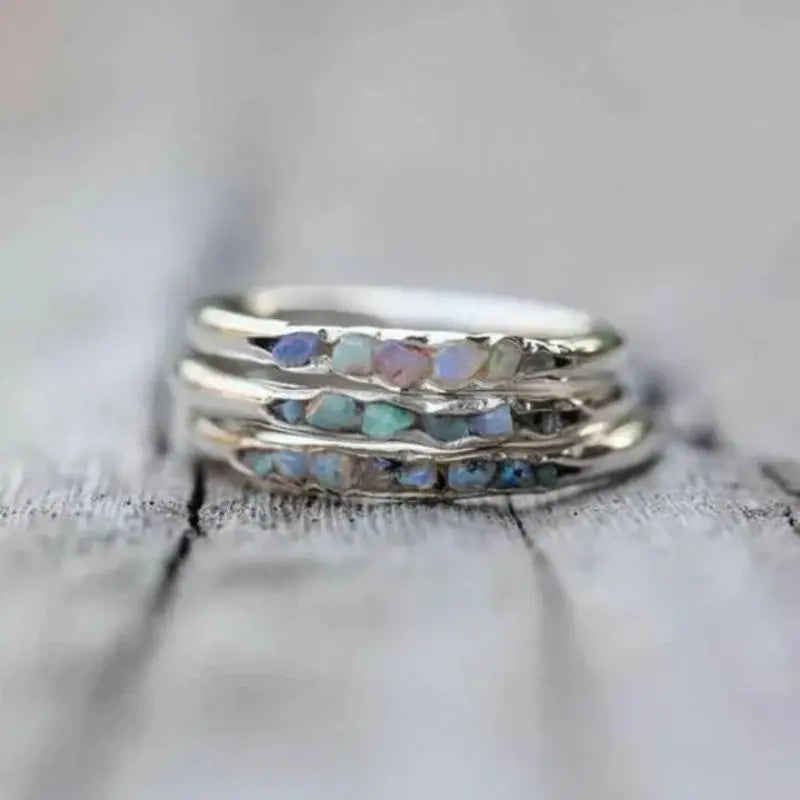 Exquisite Silver Color Inlay Shiny Stone Three Piece Set For Women Birthday Gift Accessories Custom Jewelry