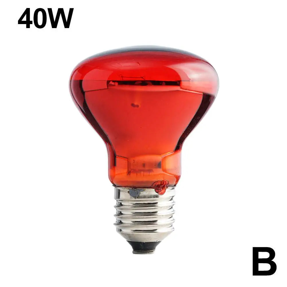 E27 Poultry Heating Bulb 25W-100W Infrared Insulation Heating For Reptiles Plants Amphibians Pets Livestock Lamp Tools