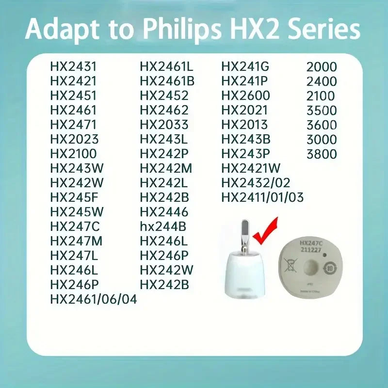 Replacement Toothbrush Head For Philips HX2033/HX2421/ HX2431/HX2451/HX2461/HX2471/HX2023 With Cover Brush Head Free Shipping