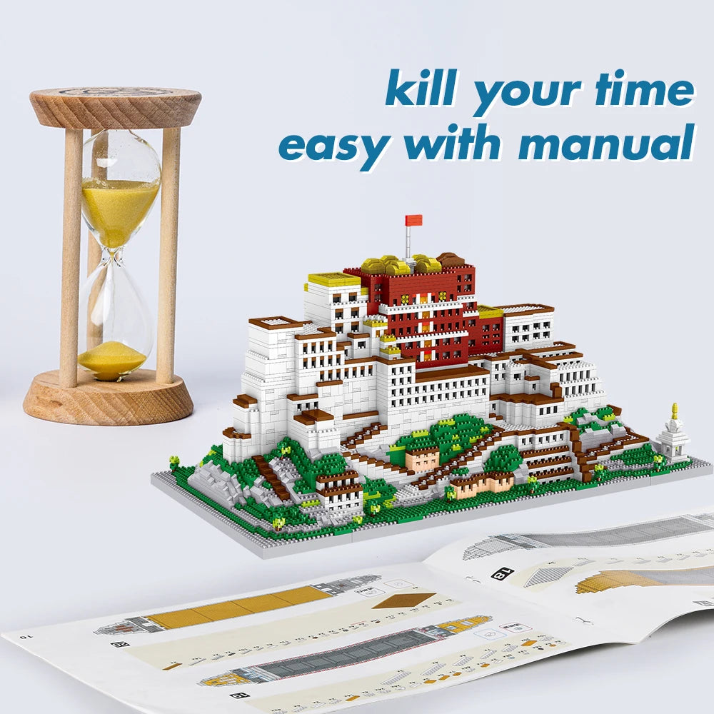 10000pcs Bricks Potala Palace 3D Plastic Model Architecture Micro Bricks for Adults Building Blocks Toy Kits Assemble Decoration