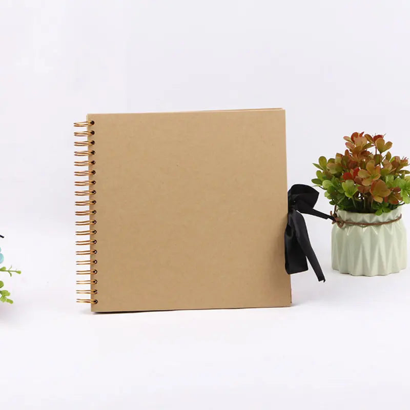 ZK20 80 Sides Black Memory Books DIY Craft Photo Albums Scrapbook Cover Kraft Album For Wedding Anniversary Gifts Memory Books