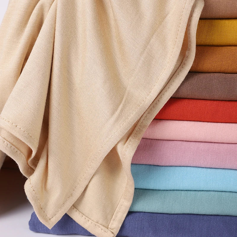 Premium Jersey Instant Hijab Good Stitch Stretchy Jersey Scarf Malaysia Wraps Plain Muslim Turban Headband Shawls Supplier
