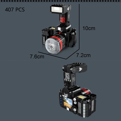 Classic Digital Camera Model Mini Brick Toys for Boys Adult Assembly Design Block Kits Classical Collection Projector Party Gift