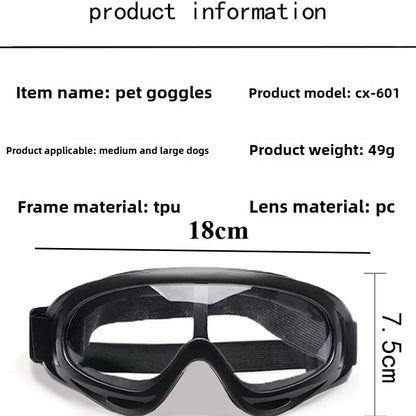 Pet Adjustable Dog Goggles Sunglasses Anti-UV Sun Glasses Eye Wear Protection Black Widely Used Dog Sunglasses Pet Dog Supplies