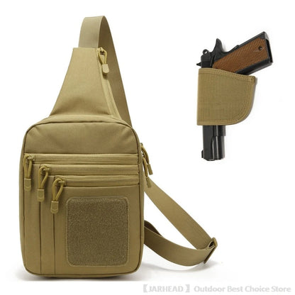New Tactical Pistol Gun Case Shoulder Bag Outdoor Hiking Hunting Camping chest bag with Gun Holster