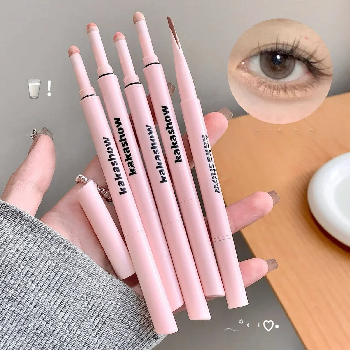 2 In 1 Glitter Matte Aegyosal Pen Brightening Highlight & Shadow Stick Dual End Eye Makeup Lying Silkworm Eyeliner Gel Pencil