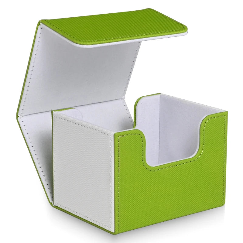 Card Deck Box,PU leather strong magnet card case, Holds 120+ Single Sleeved Cards,fits for Magic, Yugioh TCG cards