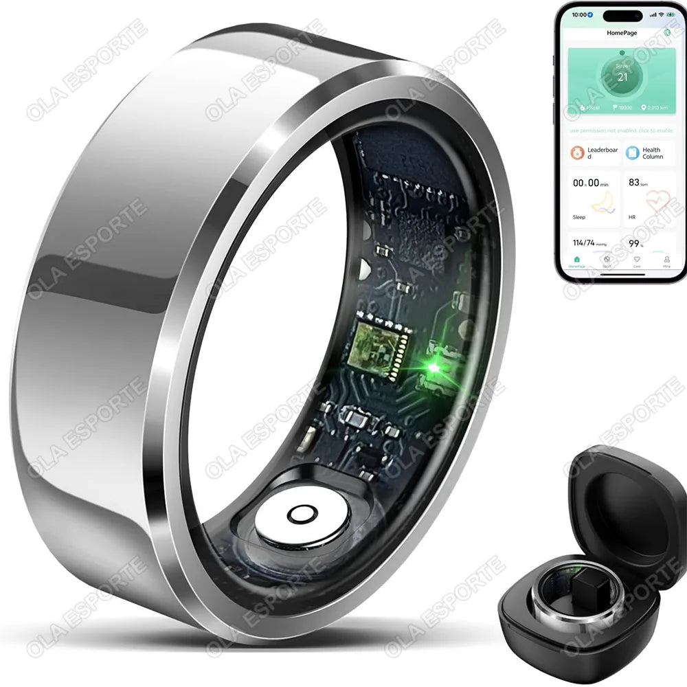 2026 Smart Ring Blood Pressure Heart Rate Sleep Monitoring Smartring IP68 & 5ATM Waterproof Multi-sport Smartring Man Women R11C