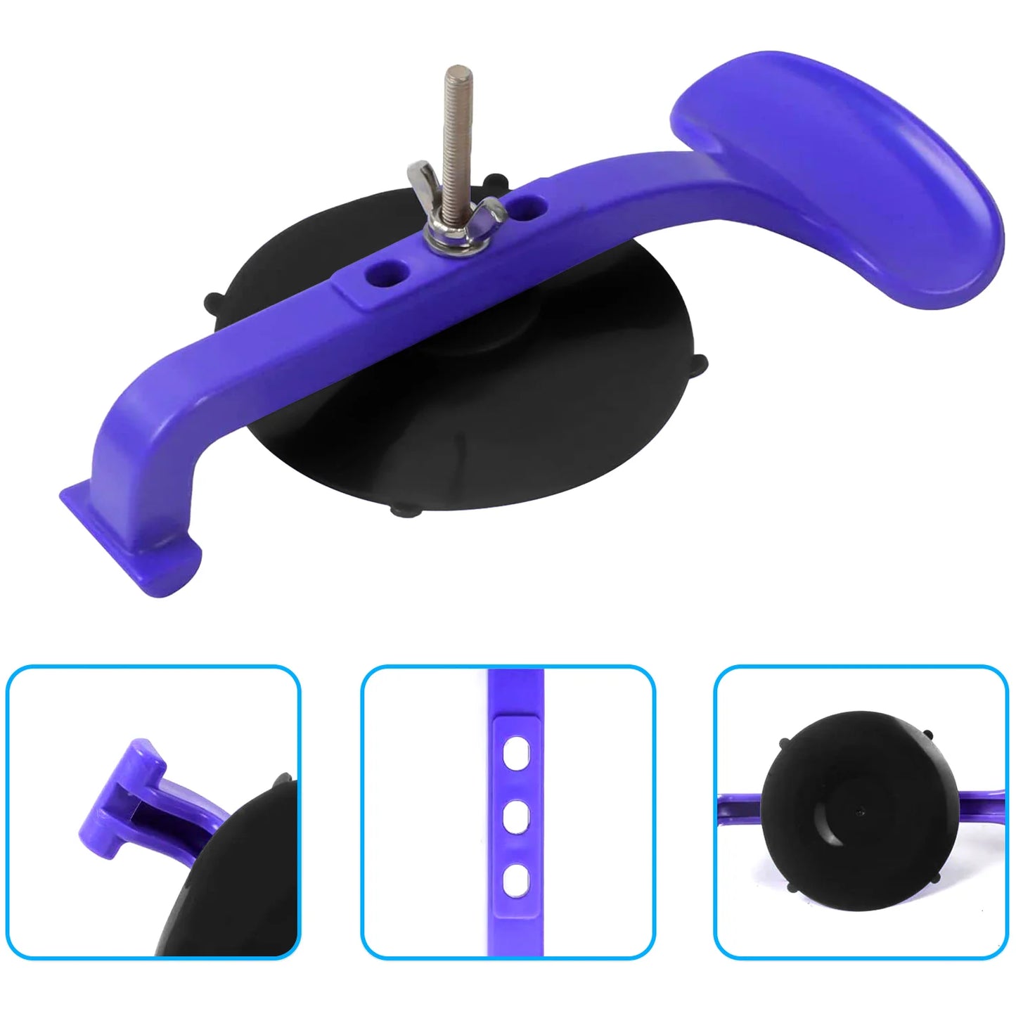 Upgraded 6pcs Suction Cup Clamp Kit For Car Convertible Glass Windshield Top Repair Adhesive Class Clamp Kit With Sponge Pad