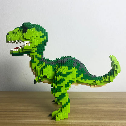 Tyrannosaurus Rex or Velocira Dinosaur Models Micro Mini Building Blocks for Adult Puzzle Toys Perfect Gifts Desktop Decoration