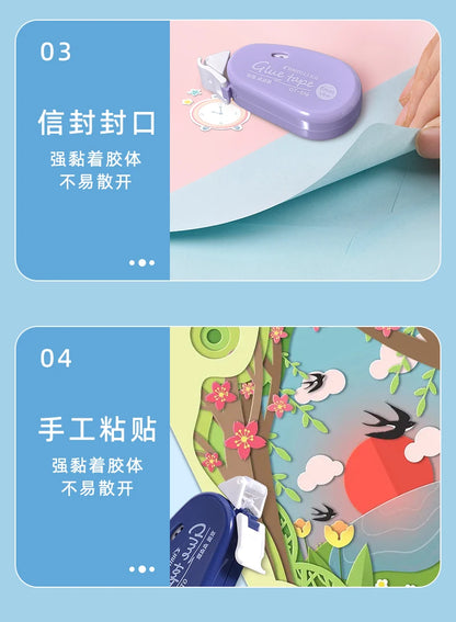 6m*6mm Double Sided Adhesive Dots Glue Tape DIY Scrapbooking Collage Photo Album School Stationery Supplies Roller Tape