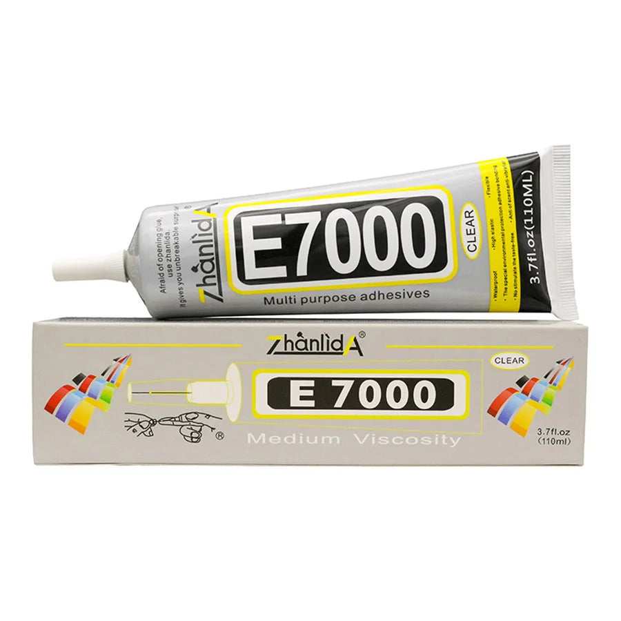 E7000 Glue Clear Contact DIY Cloth Fibre Fabric Adhesive Multipurpose for Wedding Dress Leather Bag Diamond Glass