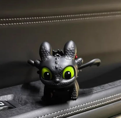 Genuine Cute Glowing Toothless Car Interior Ornament, Night Fury Wings Can Move Car Dashboard Decoration  Car Hanging Accessory