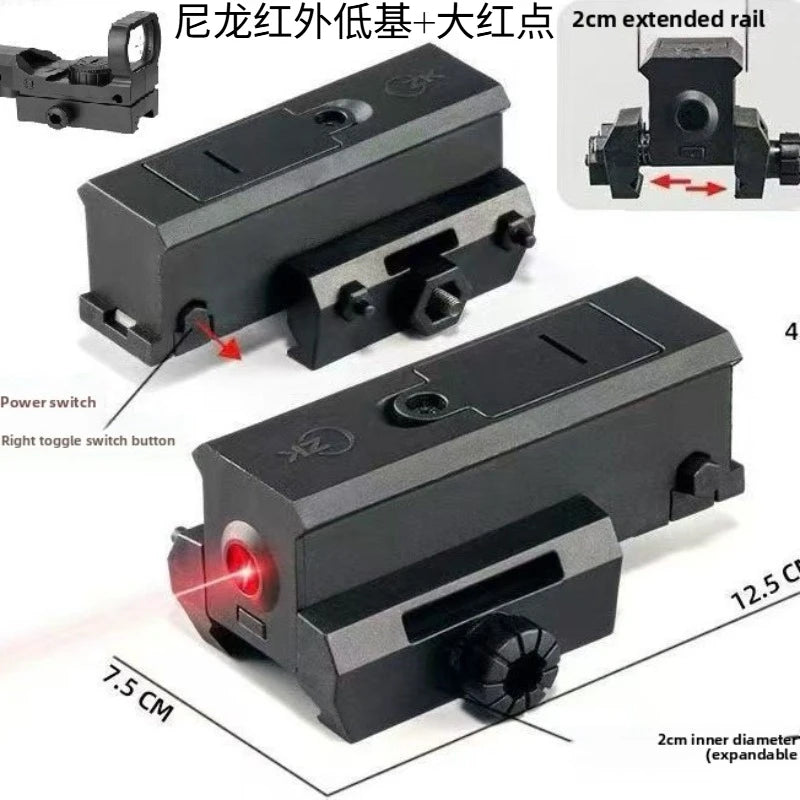 Optimized Low Profile Structure Stable Nylon Low Profile Seat Red Laser Calibrator 20-22mm Rail Space Saving Parts