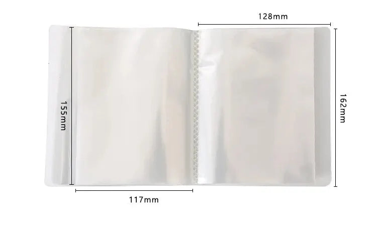 40pcs/book A6 Storage Booklet Simple Large-Capacity Waterproof Photo Storage Book High Quality PP Material