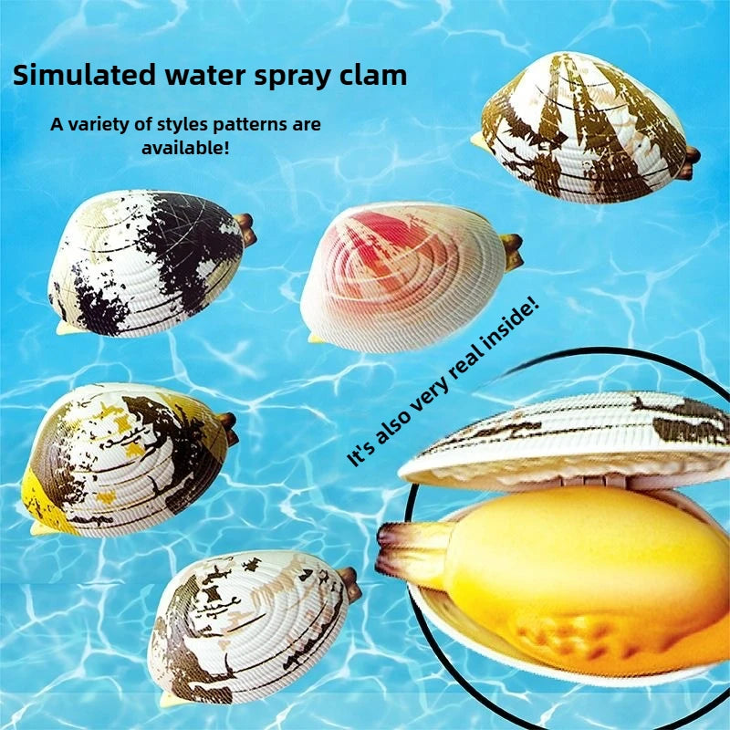 Simulated Water Spraying Clam Toy Prank Toy Water Simulation Shell Toy Children's Mini Water Gun Summer Playing for Boy