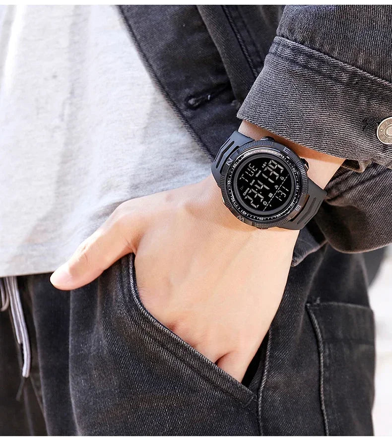 SANDA 6014 Countdown Waterproof Digital Mens Wristwatches Military Sport Watch for Men Clock Shockproof Relojes Para Hombre