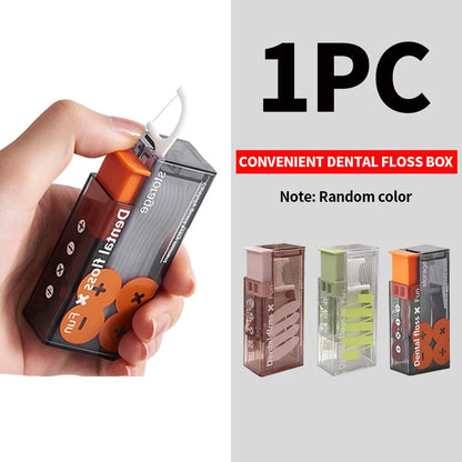 600 Pieces, 300 Pieces - Fine Sliding Dental Floss Stick, Equipped with Convenient Dental Floss Box