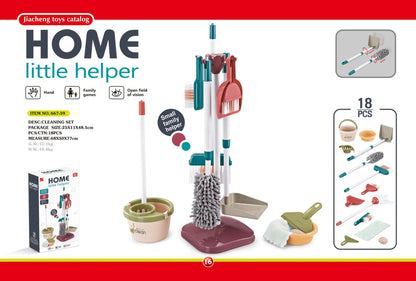 Pretend Play Cleaning Set and Sanitation Simulation Broom Vacuum Cleaner Tool Toy for Boys Girls Children's Cleaning Tool Toys