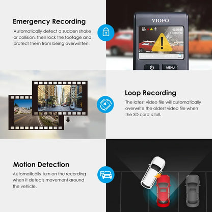 VIOFO A119 V3 2K Car Parking Mode G-Sensor Rota Lens 2560 *1600P DVR Super Night Vision Quad HD Dash Cameras Optional GPS CPL