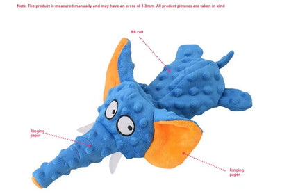 Small Plush Raw Dog Toys Squeak Elephant Shell Durable Toy Dogs Chew Interactive Indestructible Dog Sound Toy Puppy Pet Supplies