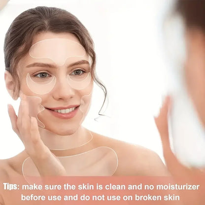 Reusable Silicone Anti-Wrinkle Pad Patch Face Neck Wrinkle Removal Patch Pad Facial Skin Lift Anti Aging Facial Beauty Tools
