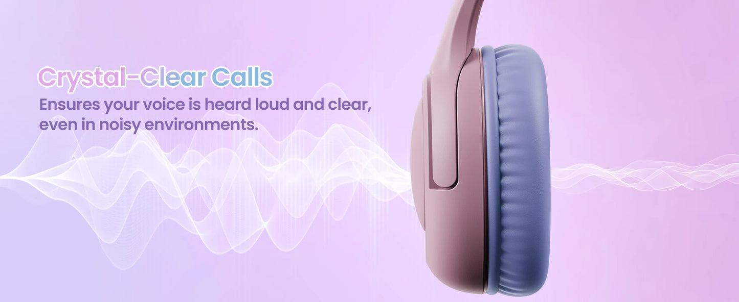 Acer HK03 Kids Wired Headphones for School 85/94dB Volume Limiter 3.5mm Jack Foldable Stereo Sound Headset for Girls Boy Gifts