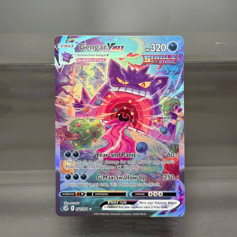 Foil PKM Single Cards Pikachu Charizard EX Bubble Mew Game Rare Collection Cards PTCG Rainbow Proxy Cards