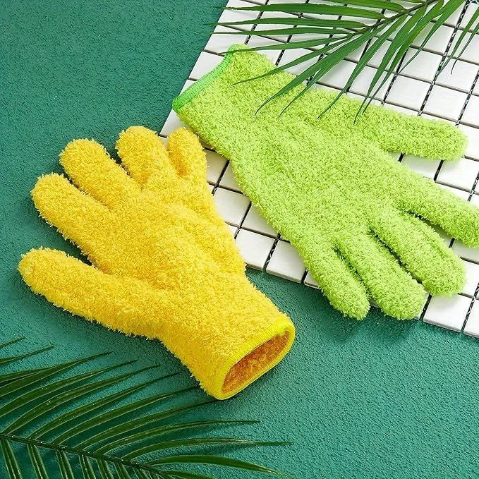 1pc Microfiber Dusting Gloves-Stretchable & Breathable Cleaning Gloves,Non-Waterproof for Cars, Boats, RVs, Pools, Home, Kitchen