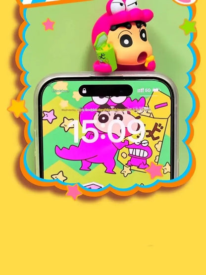 Kucikuji Original Crayon Shin Chan Blind Boxs Toys Kawaii Figures Anime Model Mobile Phone And Computer Screen Car Ornament Toys
