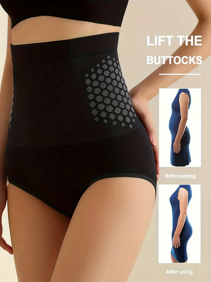 Women's High Waist Tummy Control Shapewear Panties, Firm Compression Body Shaper Briefs with Stretch Fit for Daily Wear