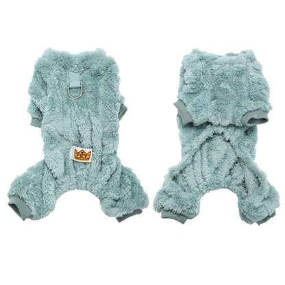 Pet Dog Clothes Cozy Soft Fleece Puppy Cat Jumpsuit For Small Medium Dogs Cats Winter Warm Clothes With Elasicity Yorkshire Pug