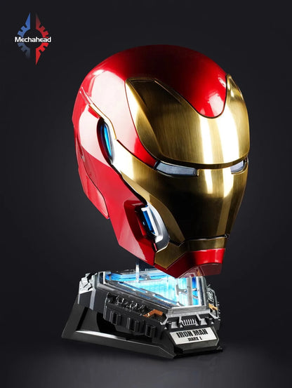Mechahead Mk50 Jarvis Iron Man Helmet Luminous Voice Control Deformable Electric Opening Halloween Cos Mask Male Xmas Toys Gifts