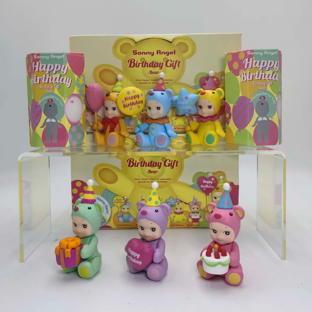 Sonny Angel Birthday Gift Bear Series Blind Box Animal Anime Figure Ornaments Cute Doll Fans Desktop Car Ornament Xmas Gift