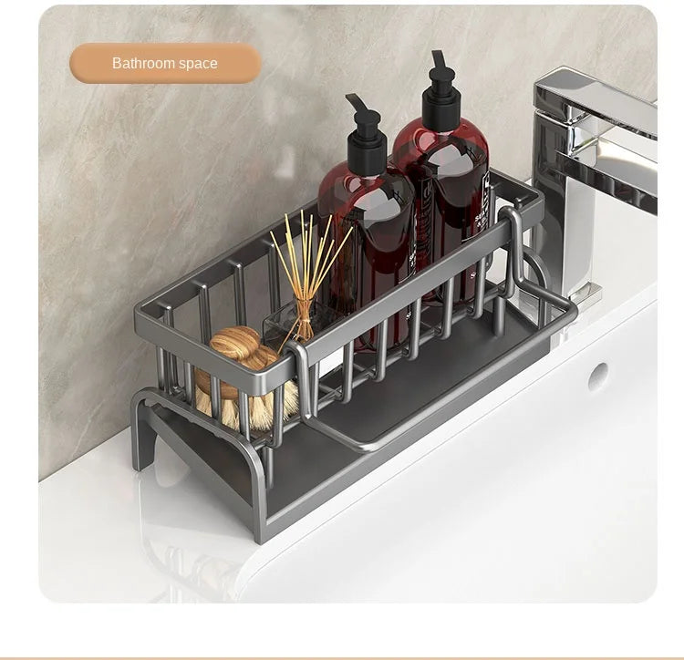 Kitchen Shelf Cleaning Cloth Storage Draining Rack Household Detergent Sponge Rack Water Sink Water Sink Water Sink Artifact