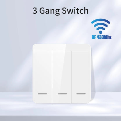 Tuya Smart WiFi Switch For Lighting RF 433MHz Wireless Switch Smart Life APP Voice Control Work With Alexa Google Home Alice