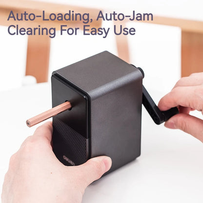 Deli Classic Heavy-Duty Hand Crank Pencil Sharpener - Adjustable, Durable Blade for School, Office, and Studio Use