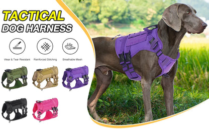 Tactical Chest Strap Large Dog Explosion proof Outdoor Anti slip Tank Top Pet Traction Dog Harness Reinforcement Loop Dog Walkin
