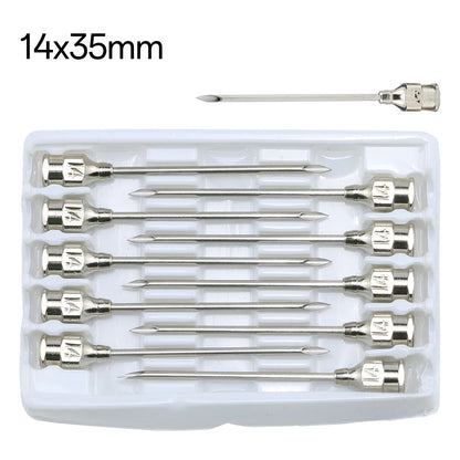 10pcs Stainless steel veterinary needles Syringe Dispensing Needle For Farm,Fluid Supplement,Livestock, Poultry,Glue Dispensing