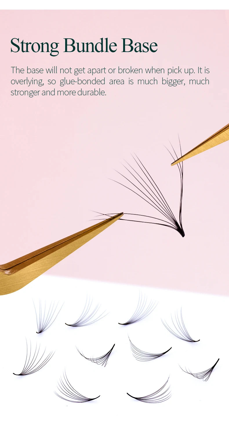 Song lashes Promade Fans 3D-10D07Pointy base loose fans Sharp thin root Korea PBT material 500 Fans Eyelash Extensions Choice