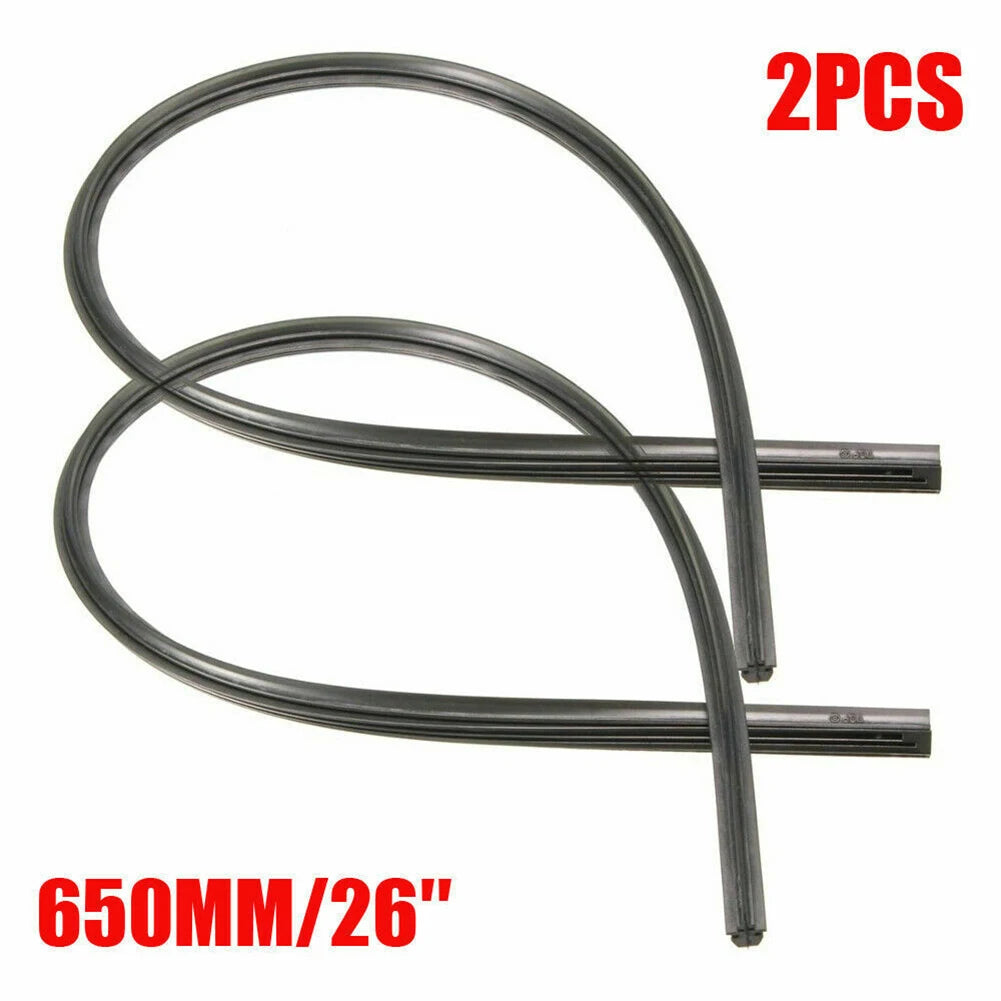 2Pcs 26‘’ Silicone Wiper Blade Frameless For Auto Car Bus Windshield Fits Most Cars/buses/vans/lorries/trucks